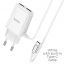 Сетевое зарядное устройство 2USB + кабель Type-C HOCO C82A Real power (белый)