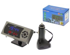 Часы автомобильные VST-815 часы авто с USB (температура, вольтметр)