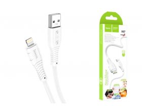 Кабель USB - Lightning HOCO X67, 2,4A (белый) 1м (силиконовый)