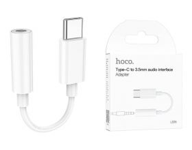 Адаптер для проводной гарнитуры c 3.5 мм на Type-C HOCO LS35 Audio Converter (белый)
