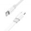 Кабель USB Type-C - USB Type-C BOROFONE BX89 1 метр, 60W, 3A, ПВХ, бело-серый (360)
