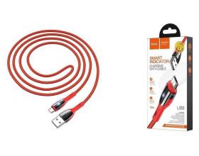 Кабель USB - MicroUSB HOCO U89 2,4A (красный) 1,2м (в оплетке)