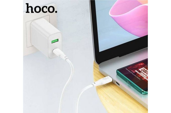 Кабель USB Type-C - USB Type-C HOCO X93 PD100W (белый) 1м