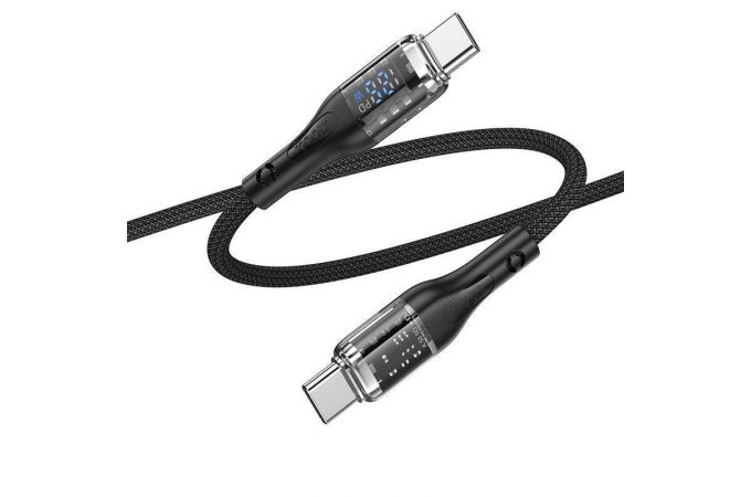 Кабель USB Type-C - USB Type-C HOCO U115 100W (черный) 1м