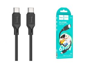 Кабель USB Type-C - USB Type-C HOCO X90 PD60W (черный) 1м (силиконовый)