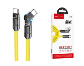Кабель USB Type-C - USB Type-C HOCO U118 60W (желтый) 1м