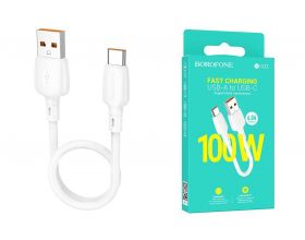 Кабель USB - USB Type-C BOROFONE BX93 100W (белый) 0.25м