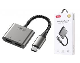 Адаптер Type-C на 2Type-C  XO NB-R257A 27W (workable for mostly samsung) Tranish
