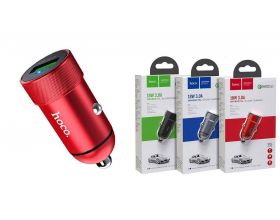 Автомобильное зарядное устройство АЗУ USB HOCO Z32 Speed Up single port (один порт)QC3.0 (красный)