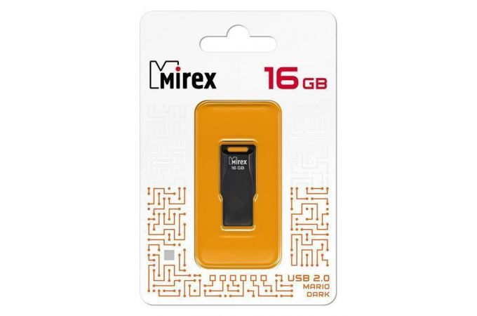 Флешка USB 2.0 Mirex MARIO DARK 16GB (ecopack)