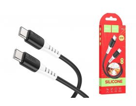 Кабель USB Type-C - USB Type-C HOCO X82 PD60W (черный) 1м (силиконовый)