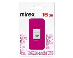 Флешка USB 2.0 Mirex MINCA WHITE 16GB (ecopack)
