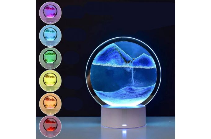 Светильник настольный Огонек OG-LDP34 RGB (Синий песок)