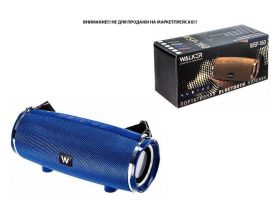 Портативная беспроводная колонка WALKER WSP-160, Bluetooth, 7Вт*2, синяя