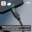Кабель USB Type-C - USB Type-C MARK WS7 100W 3A с дисплеем Черный