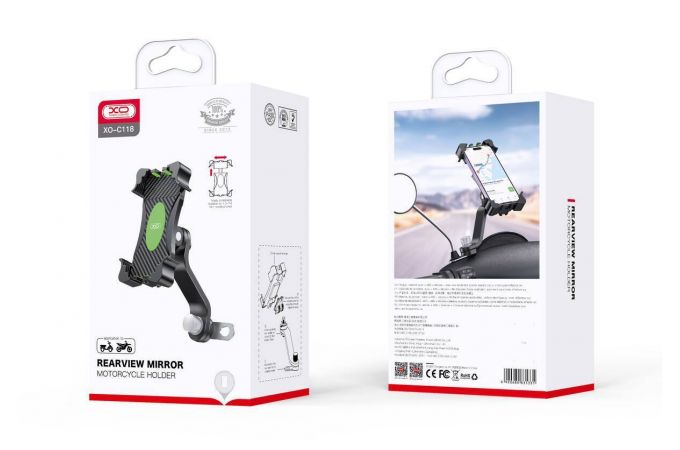 Держатель велосипедный для телефона XO C118 motorcycle 360° rotation mobile phone holder мото (черный)