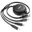 Кабель USB 3 в 1 HOCO X75 3-in-1 lightning/Micro/Type-C (черный) 1м