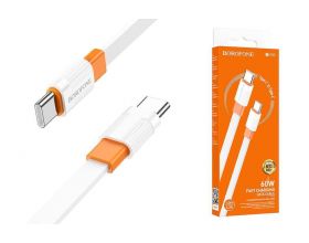 Кабель USB - USB Type-C BOROFONE BX89 3A (бело-оранжевый) 1м