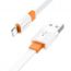 Кабель USB - Lightning BOROFONE BX89 2,4A (бело-оранжевый) 1м