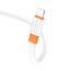 Кабель USB - Lightning BOROFONE BX89 2,4A (бело-оранжевый) 1м