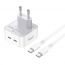 Сетевое зарядное устройство 2USB-С + кабель Type-C BOROFONE BA76A PD 35W (белый)