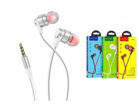 Наушники вакуумные проводные HOCO M85 Platinum sound universal earphones (серебристый)