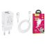 Сетевое зарядное устройство USB + USB-C + кабель Type-C HOCO N13 Bright PD30W+ QC 3.0 (белый)