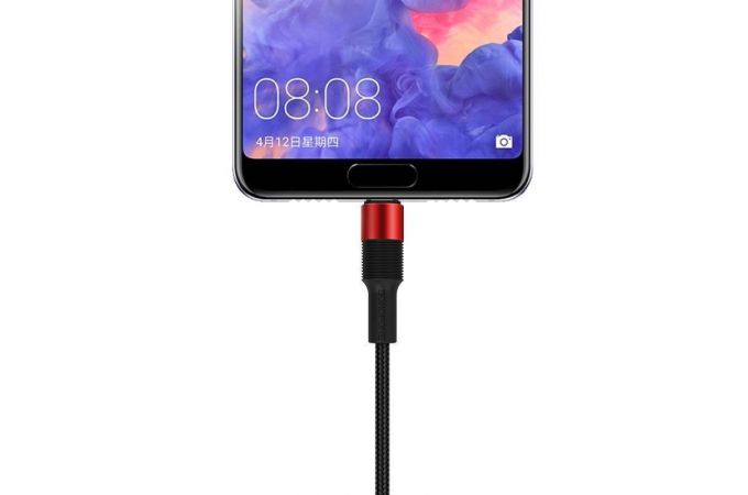 Кабель USB - USB Type-C BOROFONE BX21, 3A (красный) 1м (в оплетке)