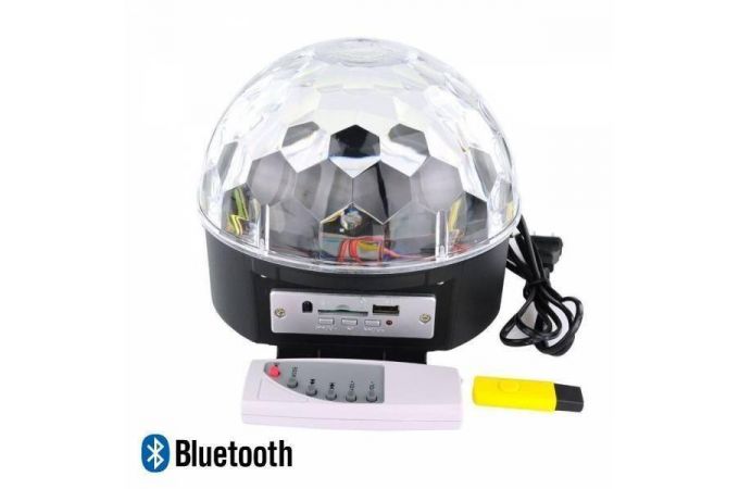 Диско шар Орбита MP-382 MP3 (USB, SD, пульт ДУ,2*5 Вт, датчик звука,BLUETOOTH)