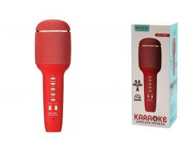 Караоке микрофон WSTER WS-900 (Bluetooth, динамики, USB) беспроводной (красный)