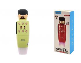 Караоке микрофон WSTER WS-2011 (Bluetooth, динамики, USB) беспроводной (зеленый)