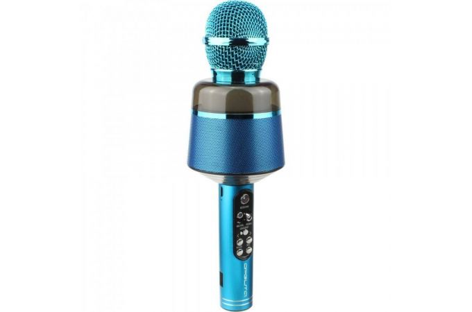 Караоке микрофон Орбита OT-ERM10 (Bluetooth, динамики, USB) RGB (синий)