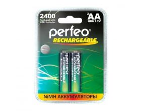 Аккумулятор Ni-MH Perfeo AA 2400mAh/2BL (Пластиковый блистер, цена за 2 штуки)
