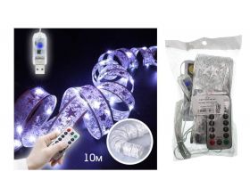 Гирлянда LED Огонек OG-LDG21 Белая-холодная (10м,USB)