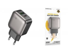 Сетевое зарядное устройство USB-C BOROFONE BAS54A PD 20W QC3.0 (черный)