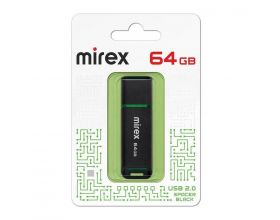 Флешка USB 2.0 Mirex SPACER BLACK 64GB (ecopack)