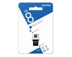 Флешка USB 2.0 Smartbuy 8GB OTG POKO series Black (черный) (SB8GBPO-K)