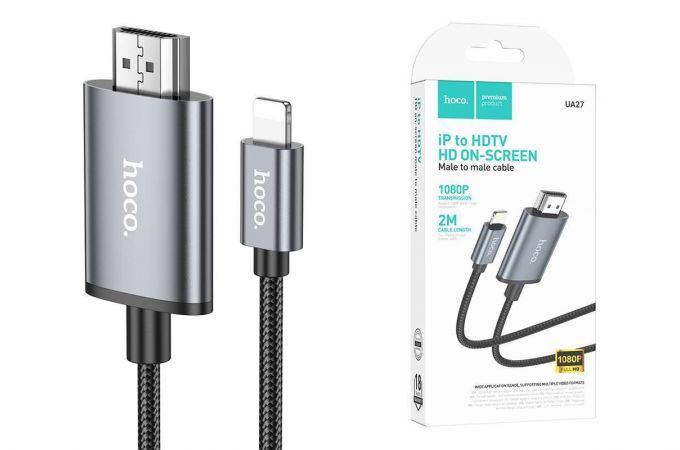 Кабель HDMI-Lightning HOCO UA27 HD on-screen cable iP to HDTV 2,0 м