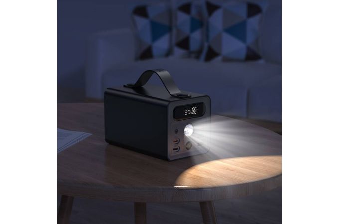 Универсальный дополнительный аккумулятор Power Bank HOCO J138 60000mAh 22.5W+PD20W+DC12V (черный)