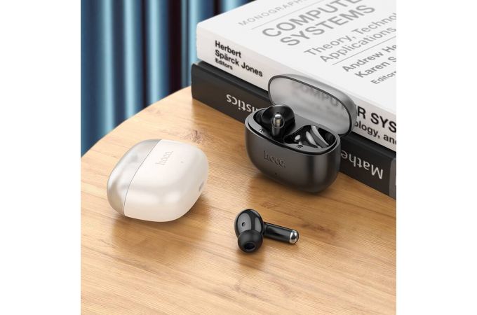 Наушники вакуумные беспроводные HOCO EQ12 wireless BT headset (молочно-белый)