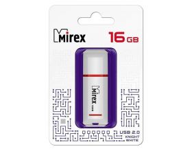Флешка USB 2.0 Mirex KNIGHT WHITE 16GB (ecopack)