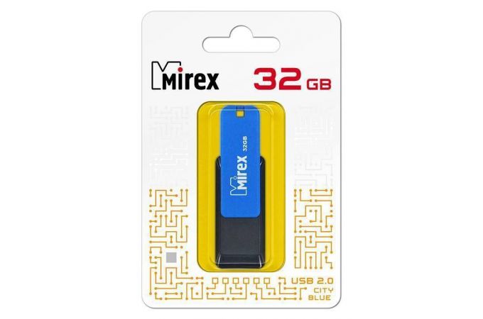 Флешка USB 2.0 Mirex CITY BLUE 32GB (ecopack)