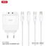 Сетевое зарядное устройство 2USB-C + кабель Type-C-Type-C XO L140(EU) Dual C35W Fast Chargers White