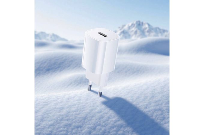 Сетевое зарядное устройство USB BOROFONE BA101A Pudding (белый)