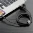 Кабель USB - Lightning Baseus cafule 2,4А 1 м (черный-серый)