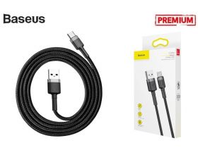 Кабель USB - USB Type-C Baseus  cafule 3А 1 м (черный-серый)