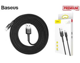 Кабель USB - Lghtning Baseus cafule 1.5 A. 2 м, (серый-чёрный)