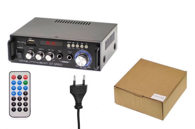 Усилитель звука Орбита OT-SPA01 (2х60Вт, USB, TF, FM, bluetooth)