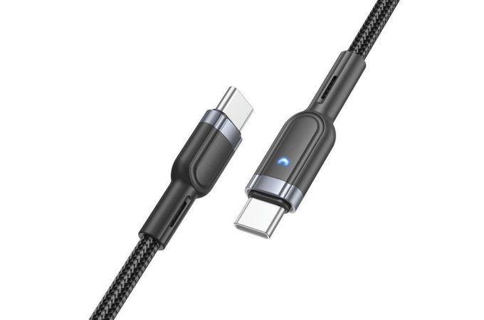 Кабель USB Type-C - USB Type-C HOCO U117 60W (черный) 1м