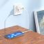 Кабель USB - Lightning BOROFONE BX89 2,4A (бело-зеленый) 1м